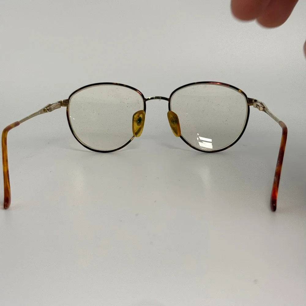 Christian Dior 2435 Vintage Round Tortoise Gold Eyeglass Frames 49-19-135